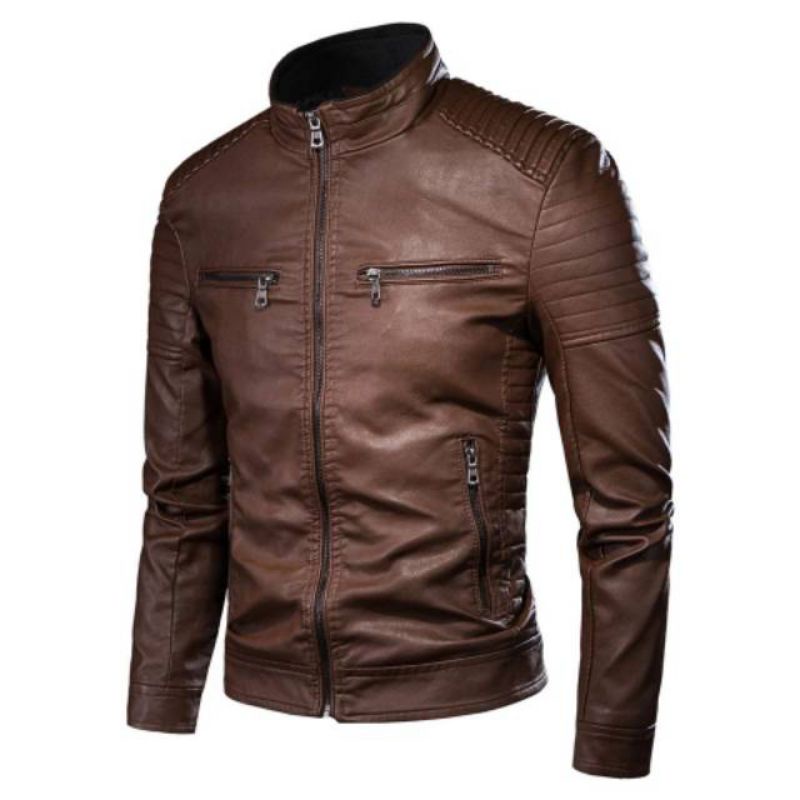 Jaket Kulit Pria Original Elegan 100% Kulit Asli Bisa COD