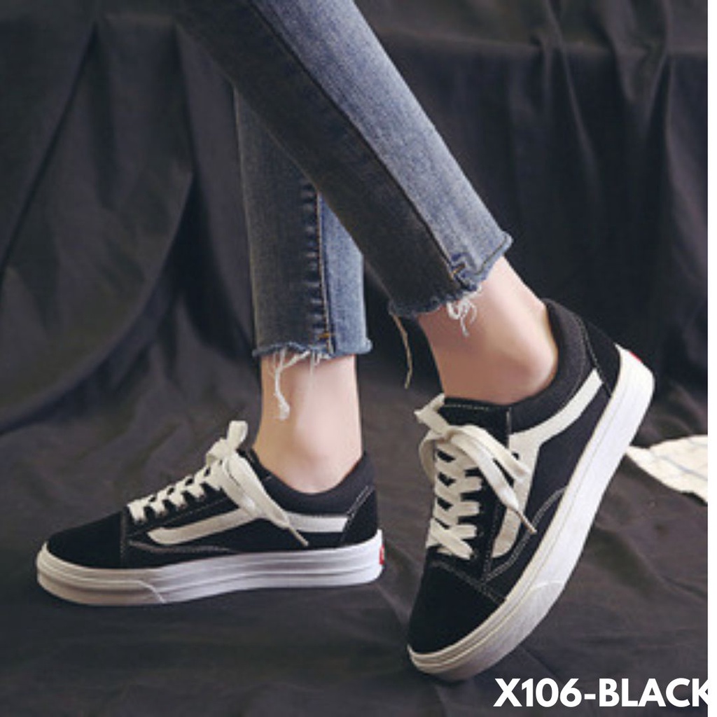 SEPATU SNEAKERS WANITA BASIC BANGET DENGAN DESIGN POPULAR BANGET BAHAN CANVAS IMPORT 106