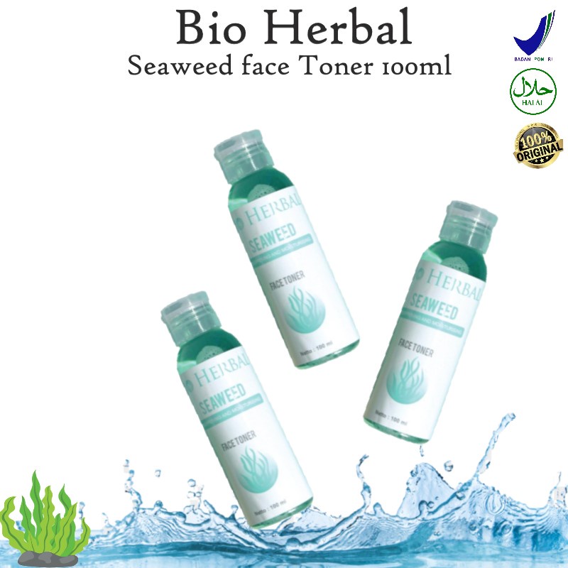 BIO HERBAL - SEAWEED FACE TONER - TONER MURAH 100ML - TONER ORIGINAL BPOM