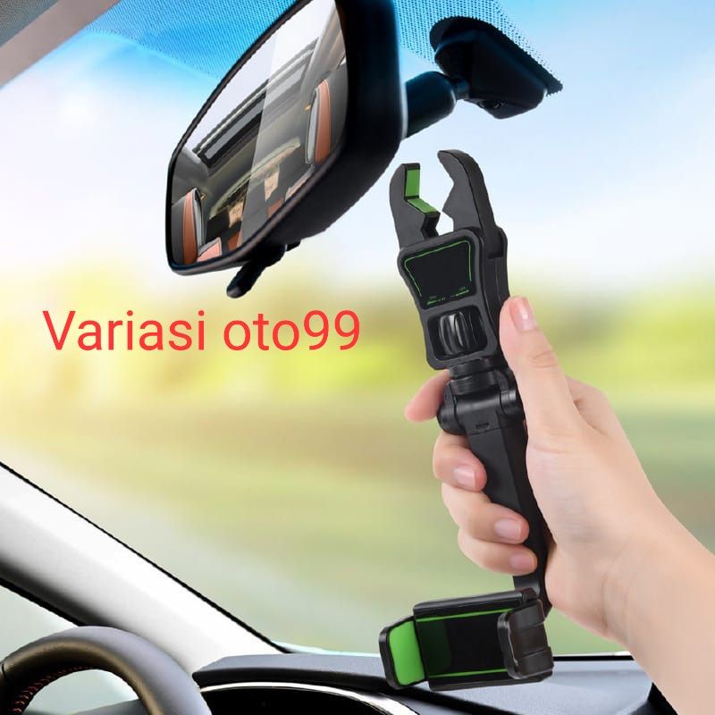 Holder HP Mobil 360° Universal 4 in 1 CAR Phone Holder Gantung Original Penyangga HP Di mobil Rearview Mirror Kaca