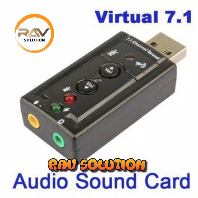 USB Soundcard  7.1/5.1 3D audio /Soundcard usb 5.1 3D External Mic Microphone Speaker  - RAV SOLUTION