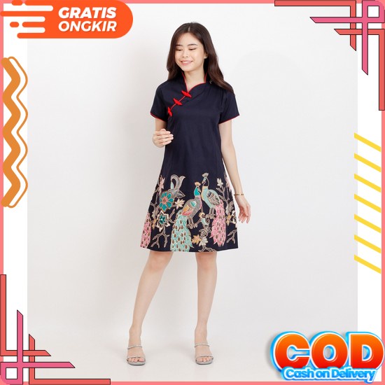 Dress Batik Fashion/ Baju Kondangan/ Best Seller/ Batik Pesta/ Batik Kondangan/ Batik Modern Kode D 