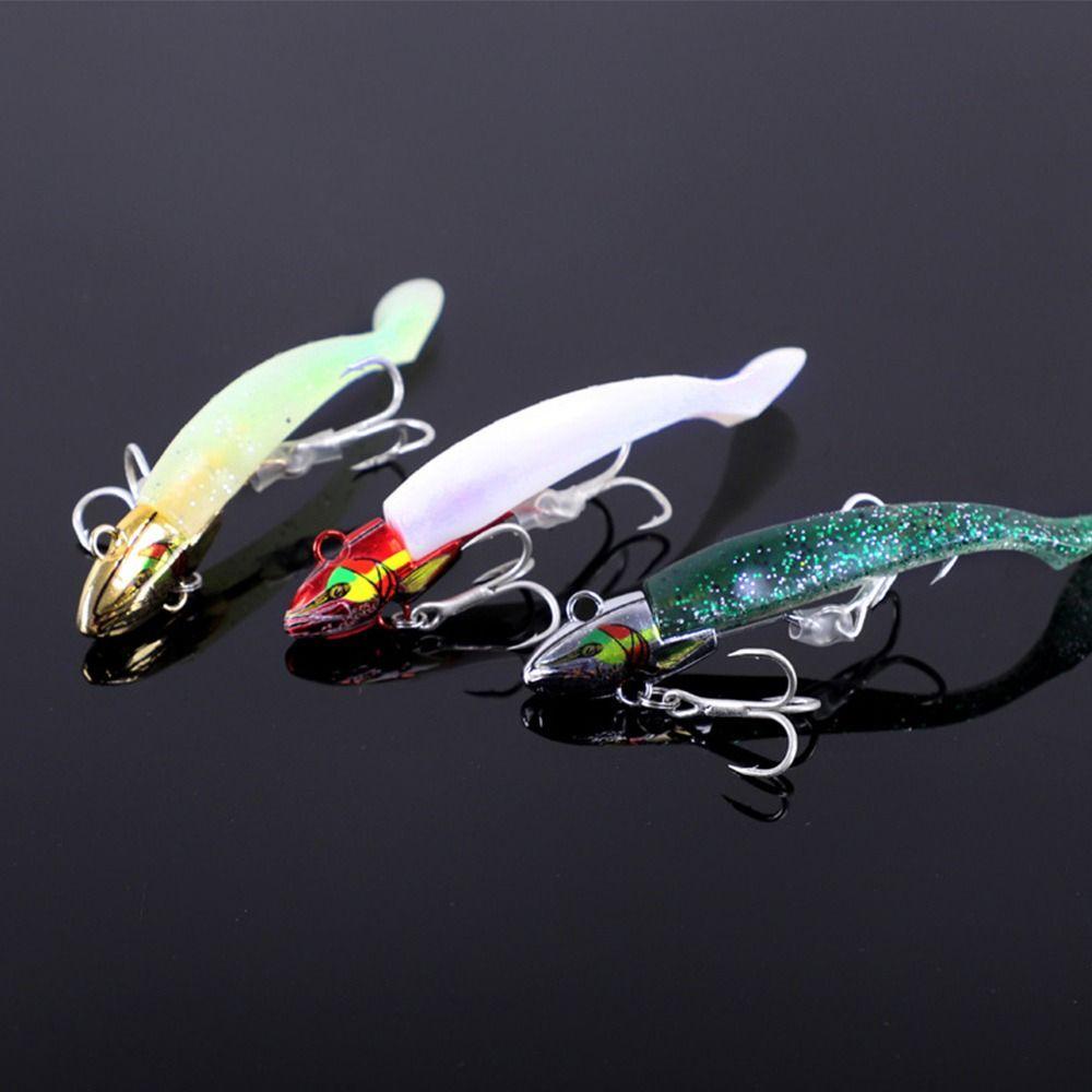 Preva Soft bass Umpan Renang Silikon fly fishing sea Lead Head hook