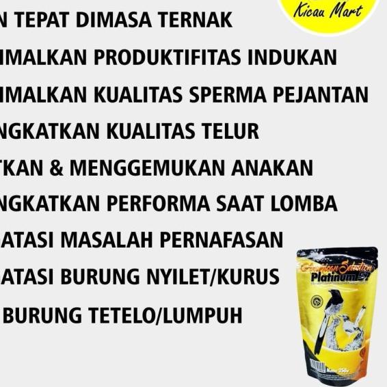 PAKAN VOER AMERICAN SELECTION AMS PLATINUM 250 GR MAKANAN BURUNG MURAI