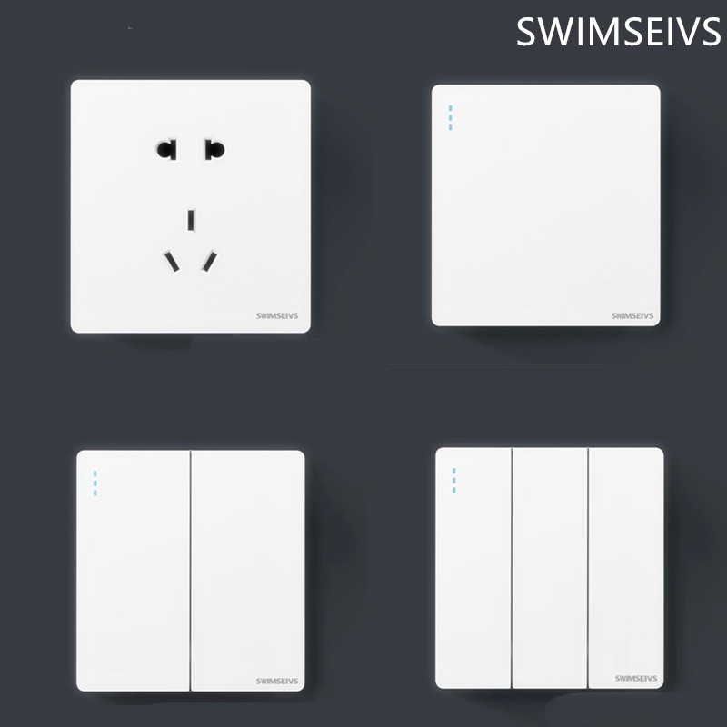 Saklar / Sakelar Lampu Emas Gold/Grey/White/Black Brushed 1/2/3 Gang Electrical Switch Power Socket with USB