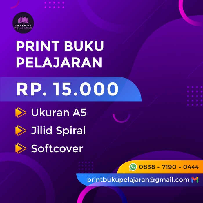 

Jilid Spiral Softcover Ukuran A5 untuk cetak print buku pelajaran