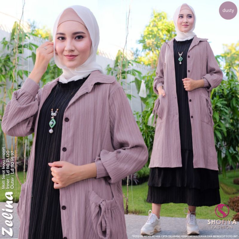 [READY] OUTER TILE DRESS KONDANGAN NUMA BY SHOFIYA