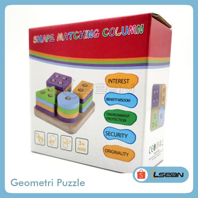 GEOMETRI PUZZLE | Matching Shapes Wooden Puzzle