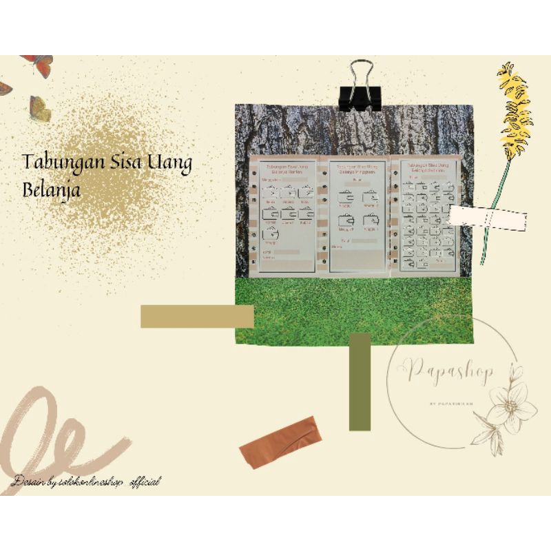 

Kertas Binder A6 "Tabungan Sisa Uang Belanja" (Harga 1 Lembar)