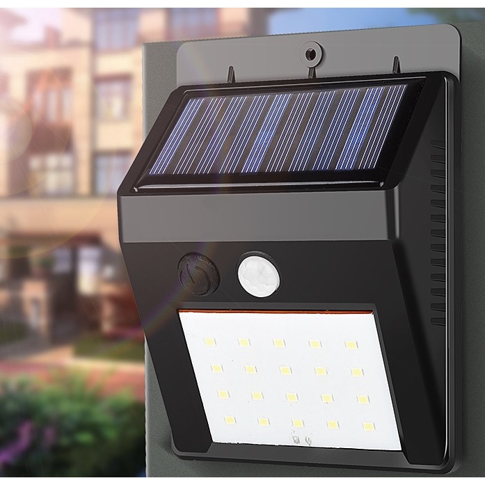 Lampu LED Outdoor Solar Panel 30 Titik Waterproof Lampu Hemat Listrik