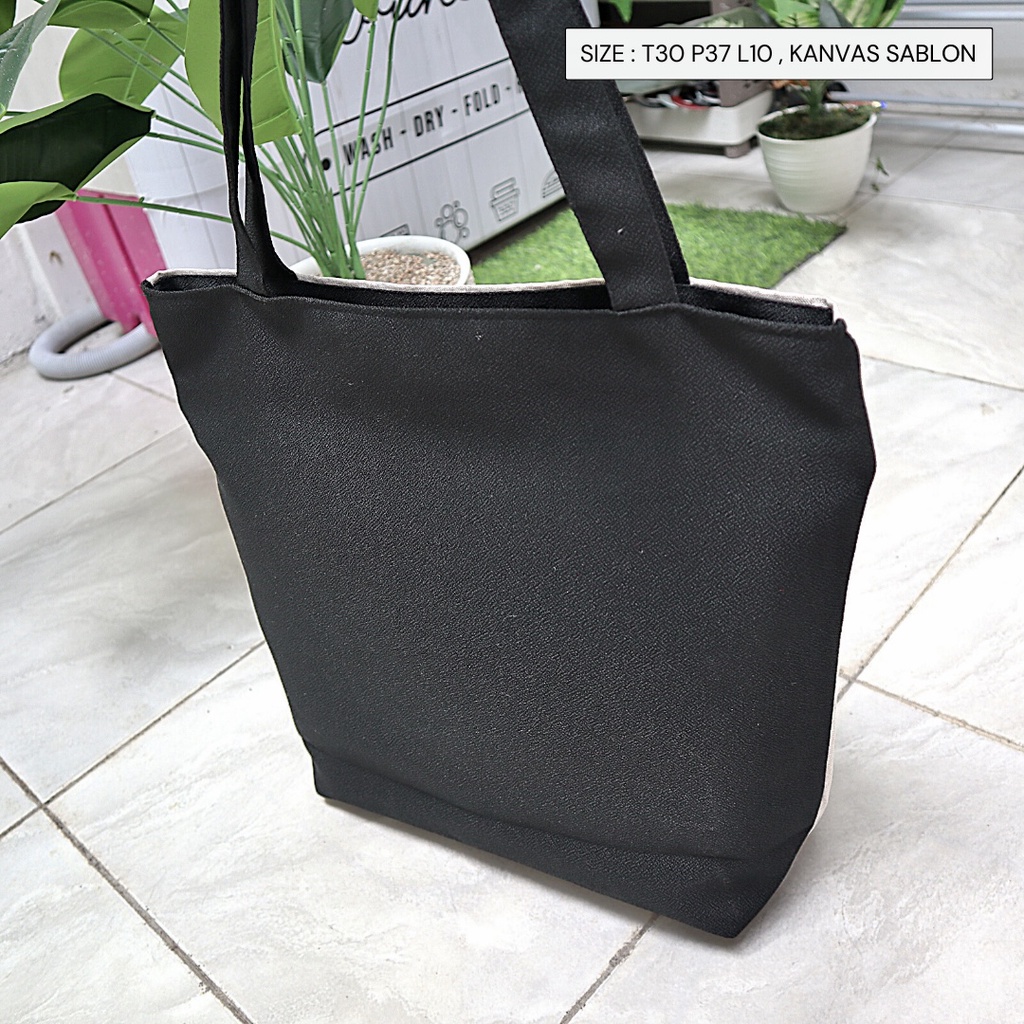 [RESLETING] Bahan TEBAL Tote bag kanvas totebag wanita polos motif tas semarang jateng unik limited
