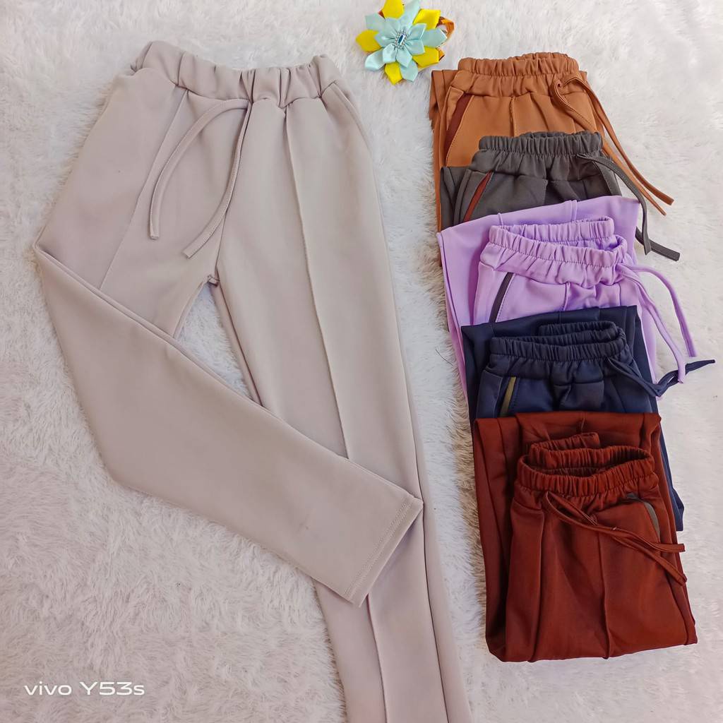 CELANA LUNA DOTY TALI PANTS SCUBA  / LUNA DOTY PANTS SCUBA / CELANA LUNA DOTY CUBIT PANTS SCUBA / LUNA DOTY SCUBA KEKINIAN / CELANA LUNA DOTY PANTS / CELANA SCUBA MODEL LUNA CUBIT PANTS NEW!!