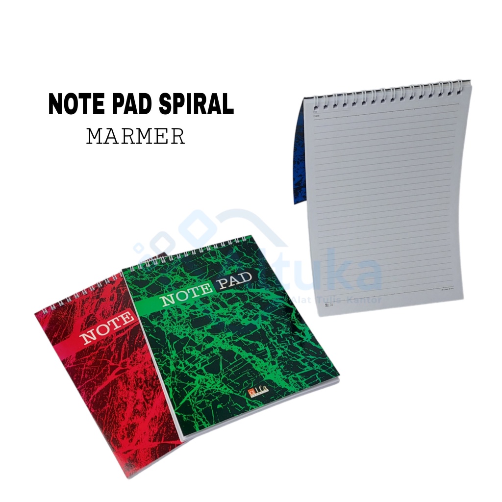 

Note Pad / Block Note / blok Note / Notes Spiral A5 Alfa