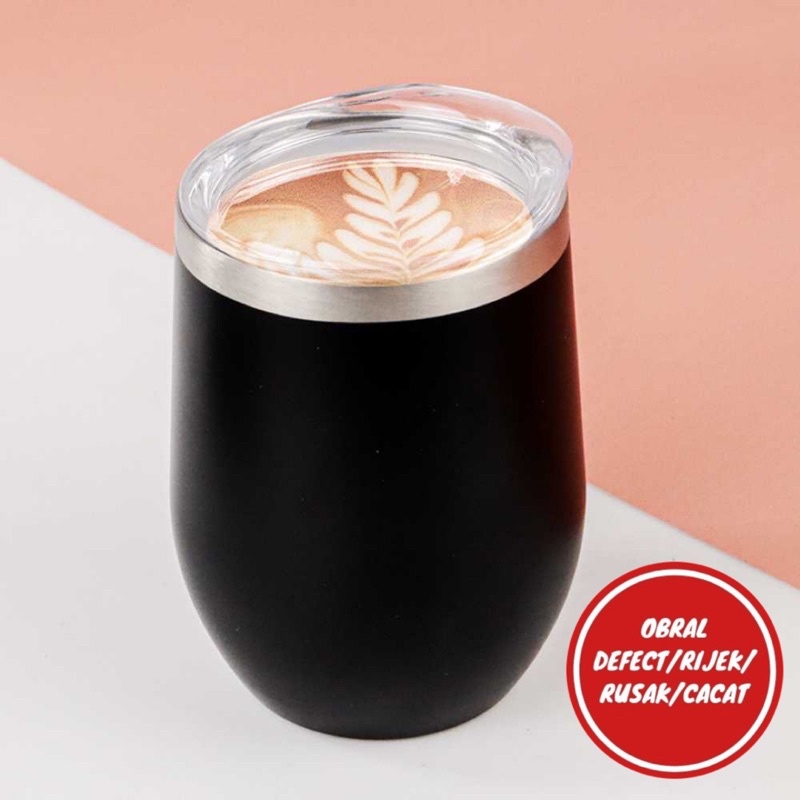 [OBRAL RIJEK] Gelas Kopi Insulation Mug Lid Vacuum Sealed Cup 350ml - BC123