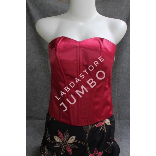 KAMISOL SATIN JUMBO Resleting pinggir LONGTORSO BUSTIER DALEMAN KEBAYA