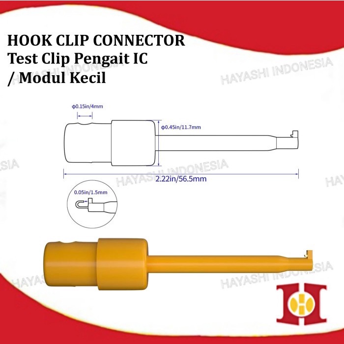 Test Clip Hook Probe Connector Klip Jepit Jepitan Pengait Kaki IC Pin-10pcs