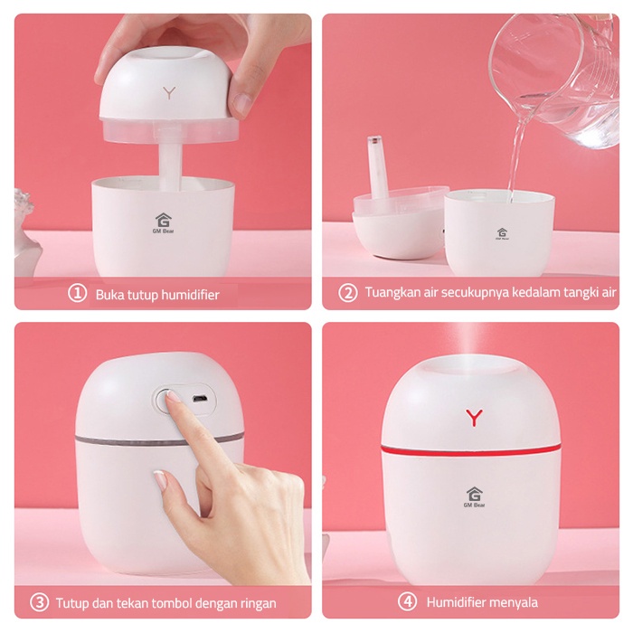 Diffuser Mini Humidifier Aroma Terapi Pelembab Udara Hrumidifier Mini USB Car Humidifier