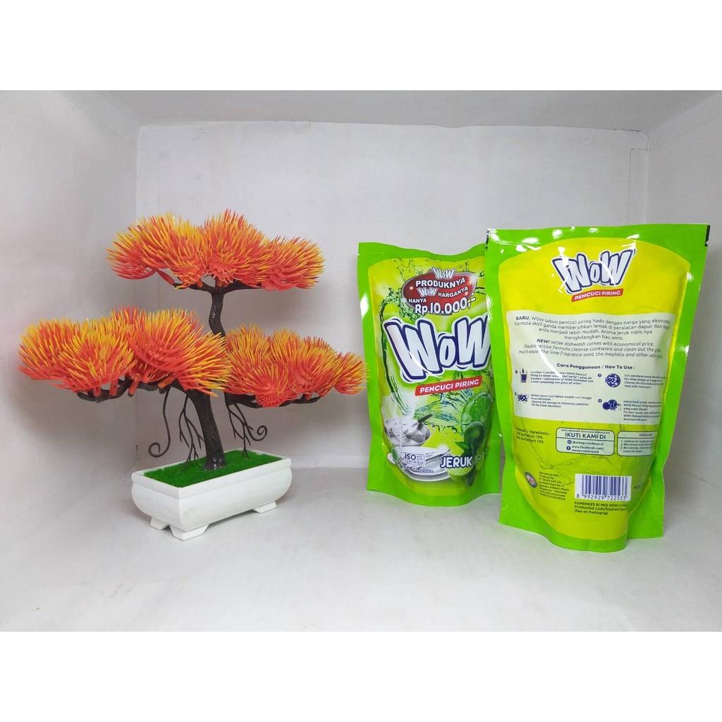 WOW Sabun Cuci Piring Jeruk Nipis 700ml Dishwash Liquid Refill Kemasan Ekstra Ekonomis Original