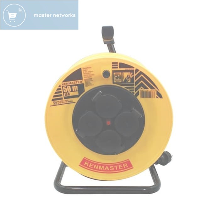 Kenmaster Kabel Roll 50 Meter 4 Lubang 10 A SNI Colokan Listrik