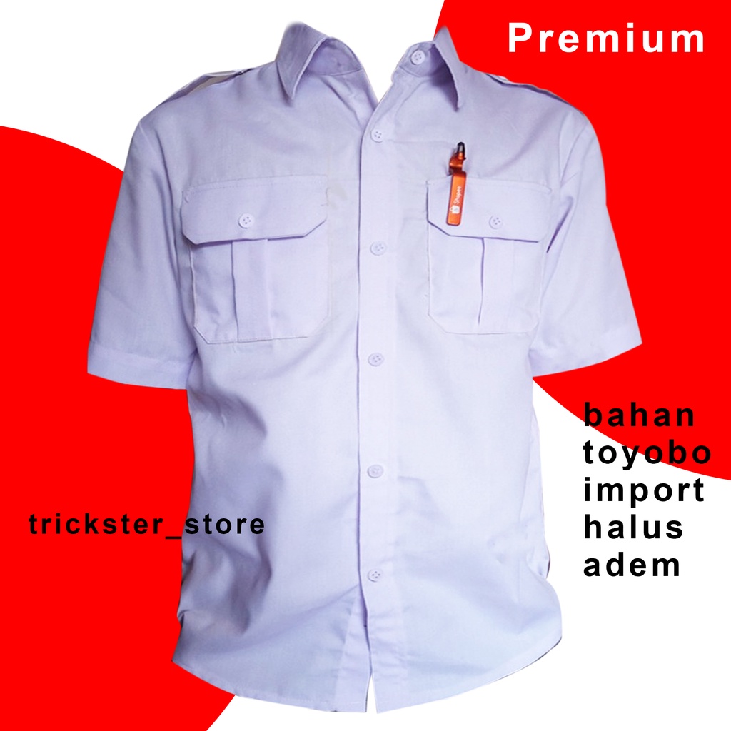 NEW PRODUK Kemeja Pns Putih Kemeja Pdh Putih Lengan Panjang Seragam Pns Putih Baju Pns Kemeja Kerja Putih toyobo import Pria