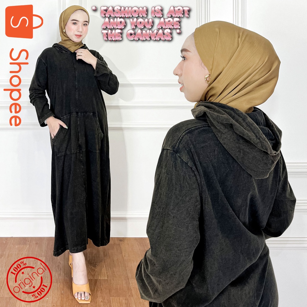 Long Tunik Hoodie/NEUM Hoodie MUSLIM/Long Tunik Terbaru/Hoodie-Neum tunik wanita modern-Long tunik i