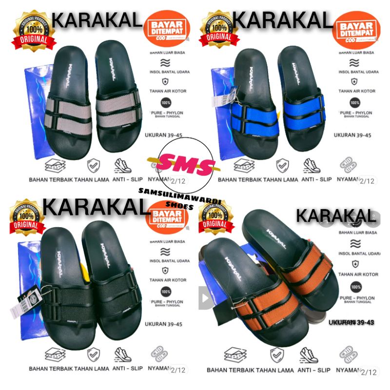 SANDAL SLIDE PRIA/SENDAL KARAKAL/SENDAL COP TERLARIS PRIA
