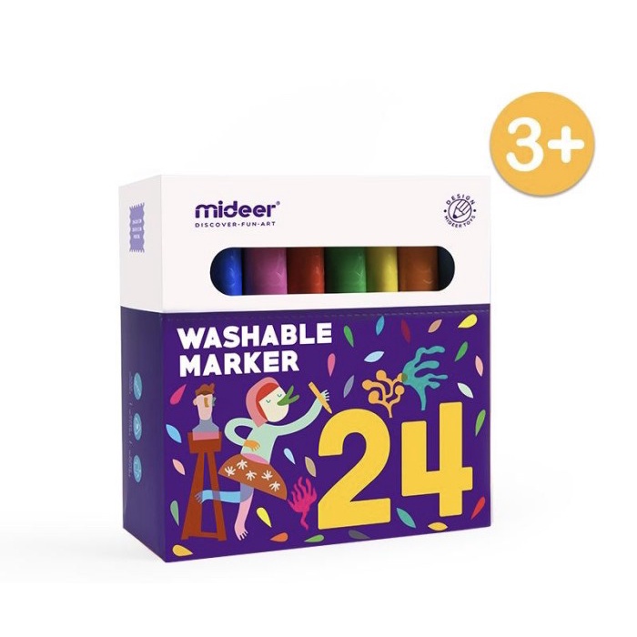 

Mideer washable marker 24 pcs mainan edukasi anak