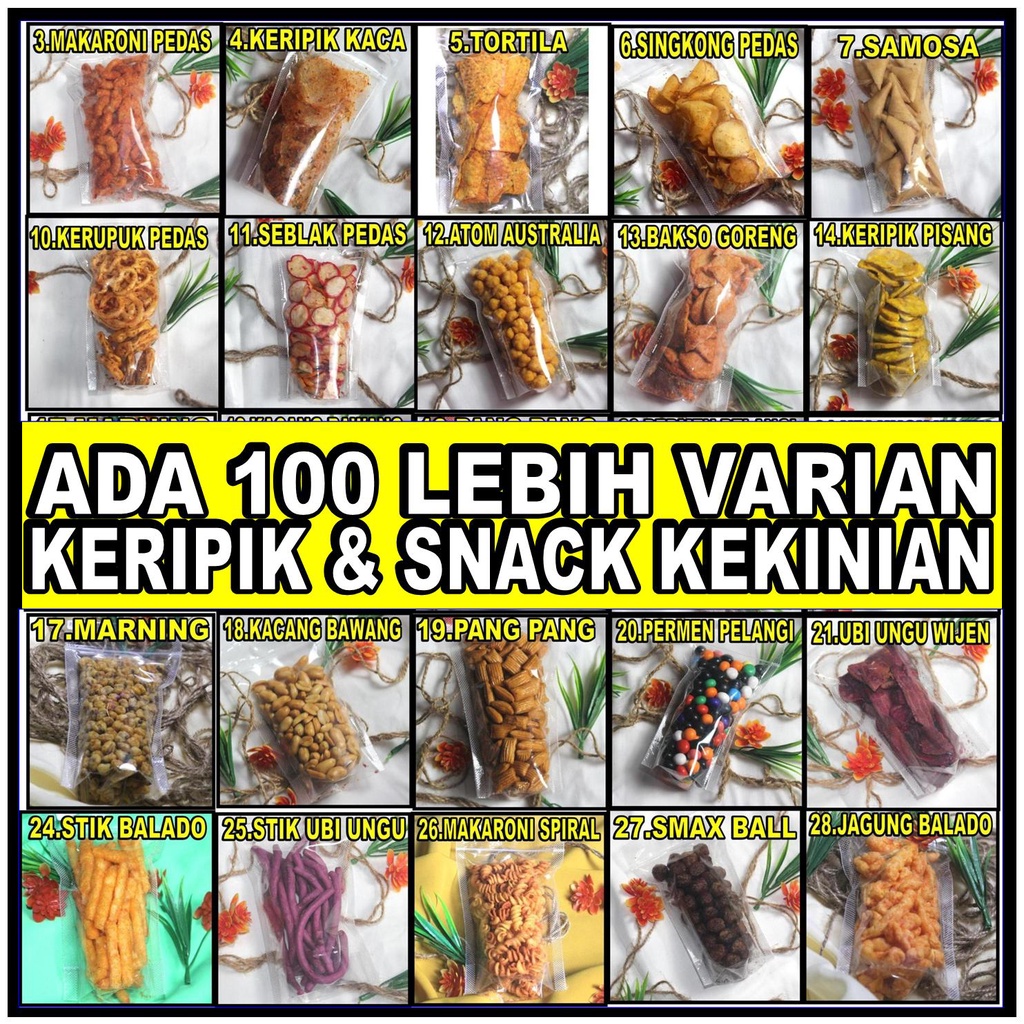 

PROMO KERIPIK MARNING PEDAS MANIS KACANG BAWANG PANG PANG PERMEN PELANGI UBI UNGU WIJEN LANTING KEBUMEN ONION RING BALADO STIK BALADO STIK UBI UNGU MAKARONI SPIRAL SMAXX BALL JAGUNG BALADO BASRENG MAKARONI TEMPE LANTING KEBUMEN KERIPIK UBI UNGU STIK UBI