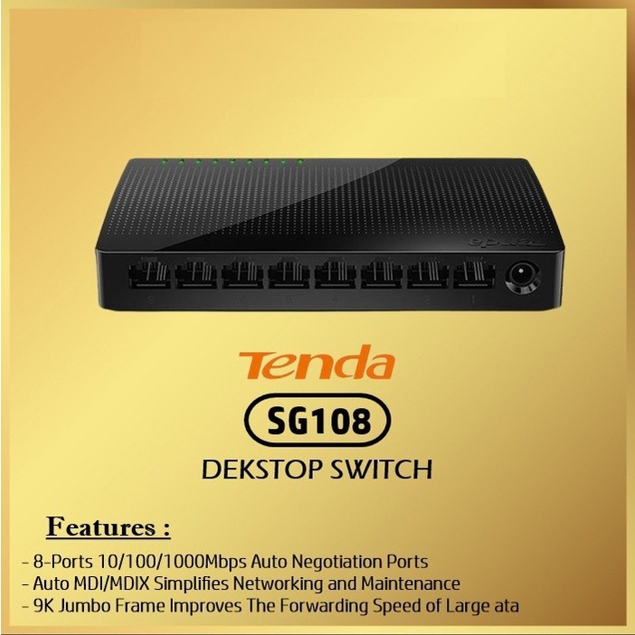 Tenda SG108 Desktop Switch Hub Gigabit 8 Port 1000Mbps SG 108