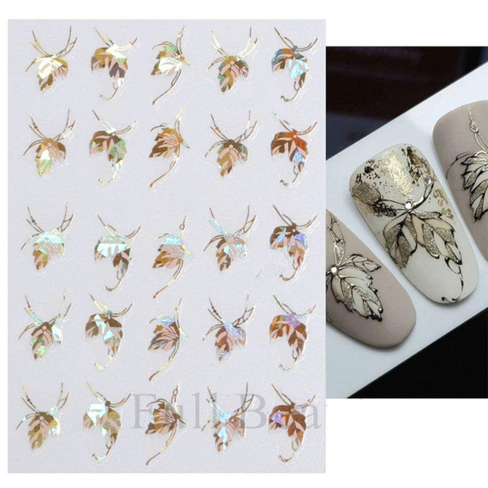 R-flower Nail Art Sticker DIY Manicure Decor Retro Aksesoris Perhiasan Kuku