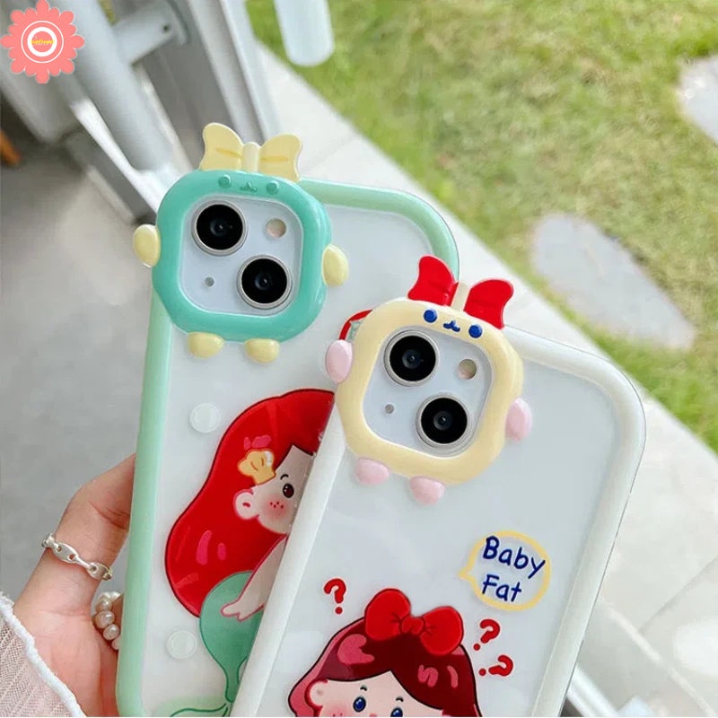 Soft Case Desain Disney Princess Mermaid 3D Untuk Redmi Note 10 11 8 9 11s 11Pro + 10 Pro Max Plus Redmi 9A 10 9T 10A 10C A1 + 9C NFC POCO M3 X3 Pro NFC Mi 11Lite