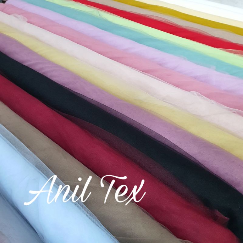 Kain Tile Polos Soft Tulle/Kain Soft Tulle Polos