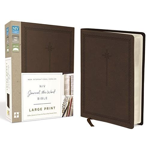 

NIV, JOURNAL THE WORD BIBLE, LARGE PRINT, LEATHERSOFT, BROWN : REFLECT
