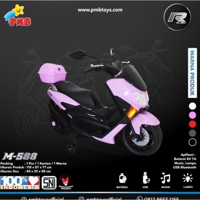 Mainan anak motor accu nmax / motor aki nmax anak / scooter aki nmax stock ada