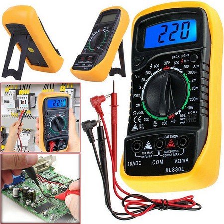 [BAYAR DITEMPAT] Mini Digital Multimeter Ac/Dc Voltage Tester - Xl830L Multitester / Perlengkapan Ru