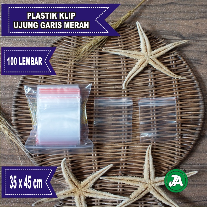 PLASTIK KLIP 35 X 45 CM PLASTIK KLIP ZIPLOCK ISI 100 LEMBAR