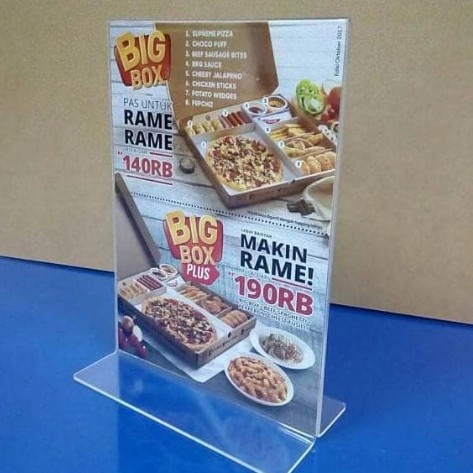 

Rak Akrilik Display Menu Resto A4