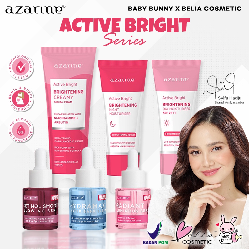 ❤ BELIA ❤ AZARINE Easy White Series with Japanese Sakura | herbal moisturizer serum day night cream