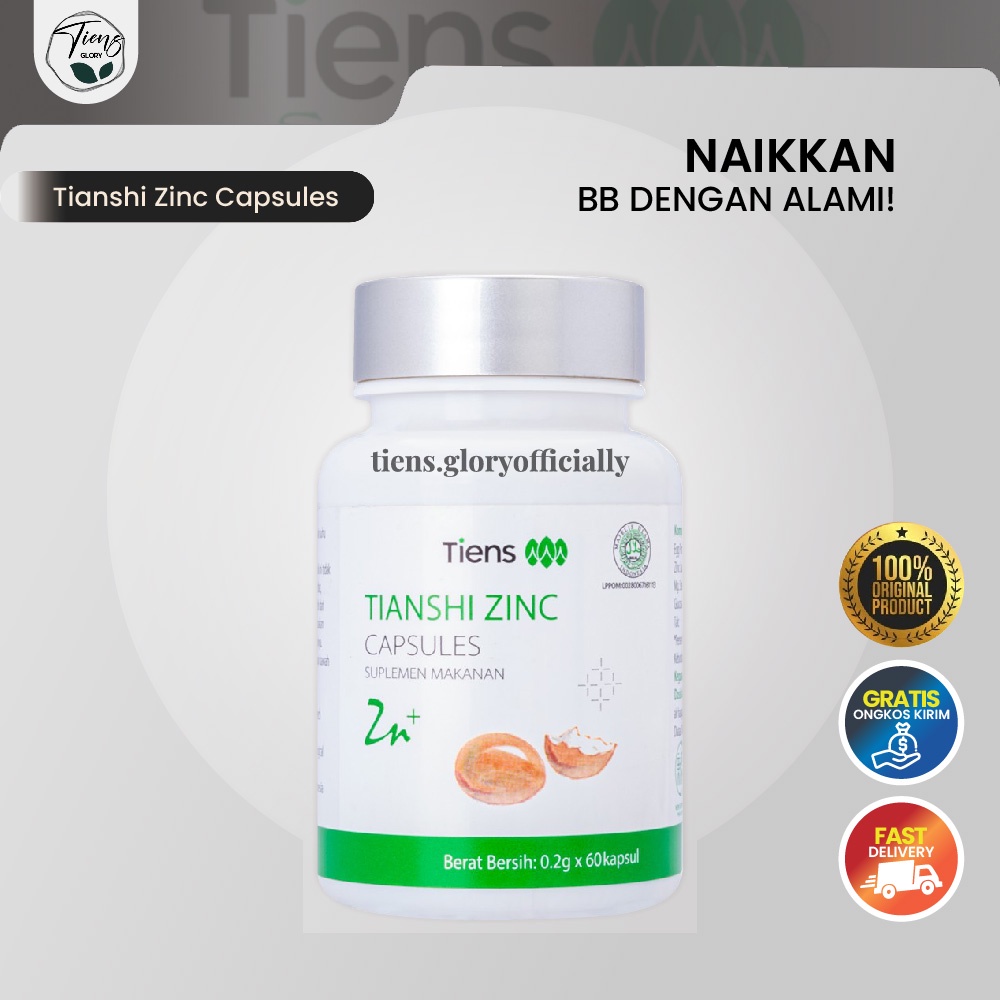 Jual Suplemen Makanan Tiens Tianshi Zinc Capsules Vitamin Penggemuk