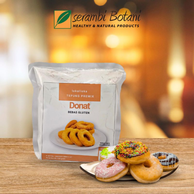 

Tepung Premix Donat Lokalloka Gluten Free 230gr Serambi Botani