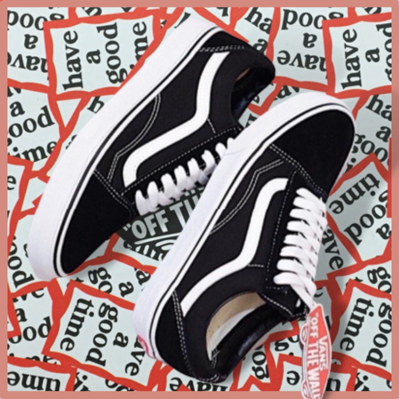 ( GRADE ORI ) SEPATU VANS HITAM OLDSKOOL PREMIUM SNEAKERS SEKOLAH PRIA WANITA READY SZ 36-44