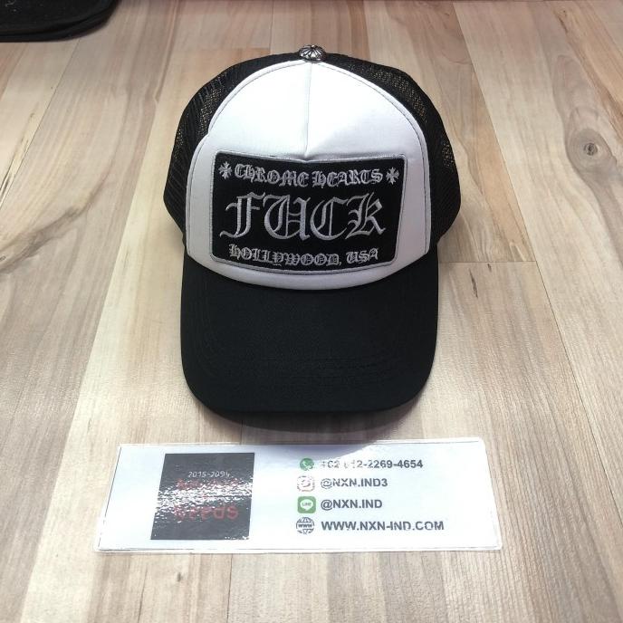 LIMITED EDITION Chrome Hearts FUCK Hollywood Trucker Hat White Best NxN Quality