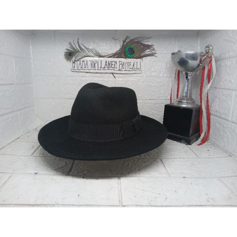 Topi laken topi fedora topi wol laken asli topi laken fedora topi tompy tompi topi pria wanita