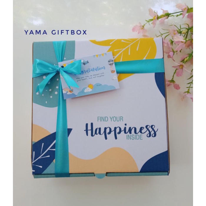 YAMA GIFTBOX hampers bayi parsel giftbox kado set jumper sepatu topi bayi boy and girl