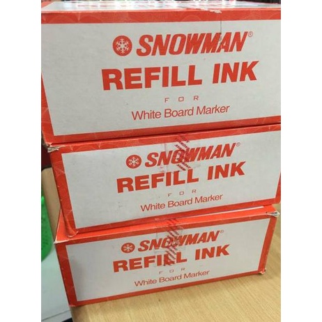 

➲ Isi / Refill Tinta Spidol White Board Snowman Hitam, Biru, Merah ょ