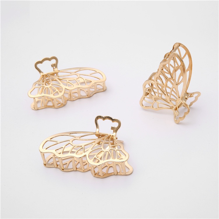 Jepit Rambut butterfly wing Bahan metal Ukuran 8cm Untuk Wanita