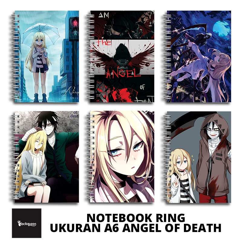 

(BELI 6 DAPAT GRATIS 1) Notebook Buku Diary Buku Catatan Ring Spiral A6 60 Lembar Tema Angel Of Death Part 2