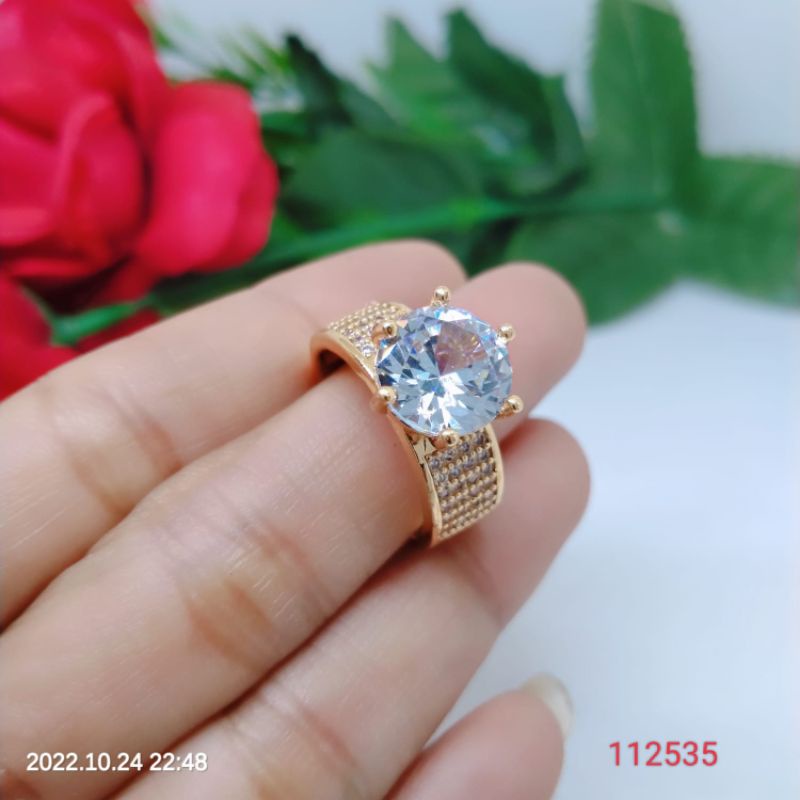 cincin perhiasan aksesoris lapis emas