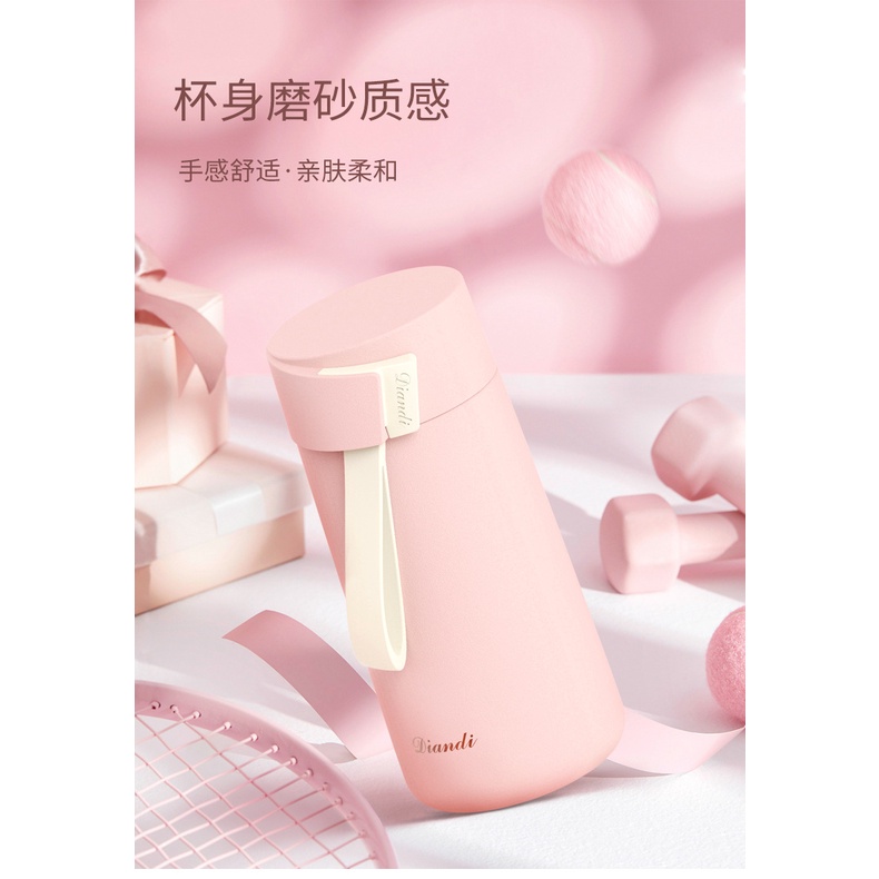 DIANDI2 Termos Air Panas Kopi Es Teh Susu Thermos Mini Premium Tumbler Lucu Anak Dewasa Botol Minum Gelas Aestethic Travel Vacuum Flask Cute Gift Portable Bottle Mug Stainless Steel - 270ml