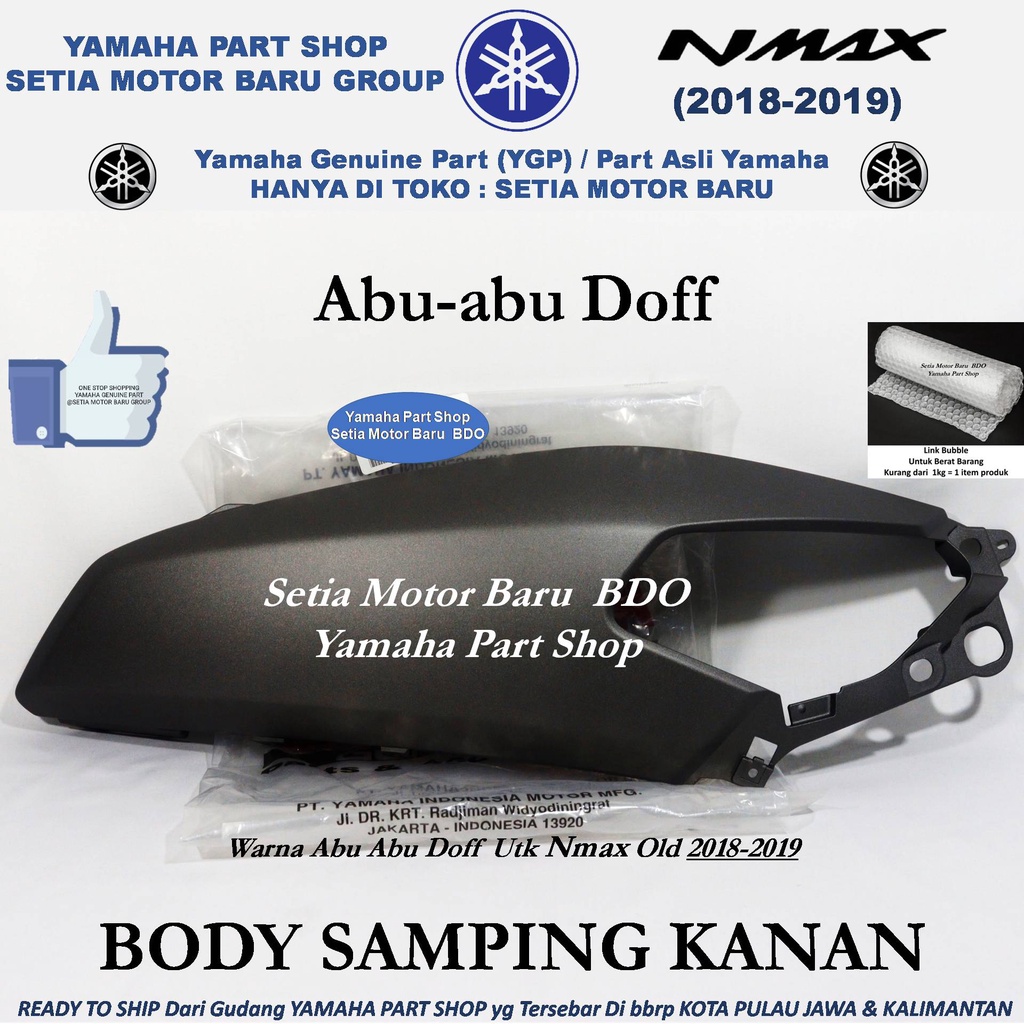 Cover Side Body Bodi Samping Abu Abu Doff  Mat Grey Kanan Nmax N Max Old Lama Asli Yamaha Bandung